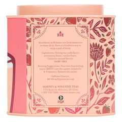 Harney & Sons Strawberry Milkshake tea sachets ready to steep for a quick moment of delight.