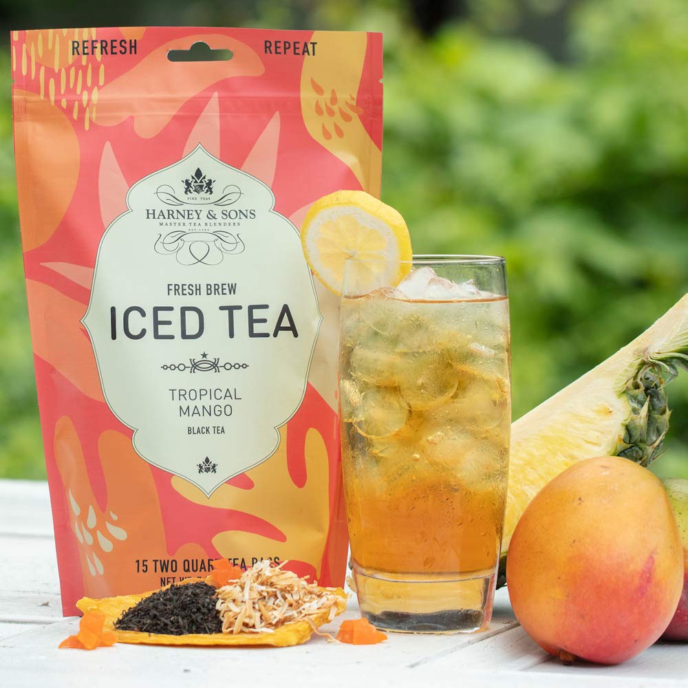 Harney & Sons Tropical Mango flavors blend mango coconut orange for vibrant taste