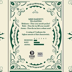 Steaming cup of Harney & Sons White Christmas tea offers a cozy winter treat.