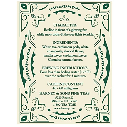 Harney & Sons White Christmas Tea heritage highlights quality ingredients from trusted estates.