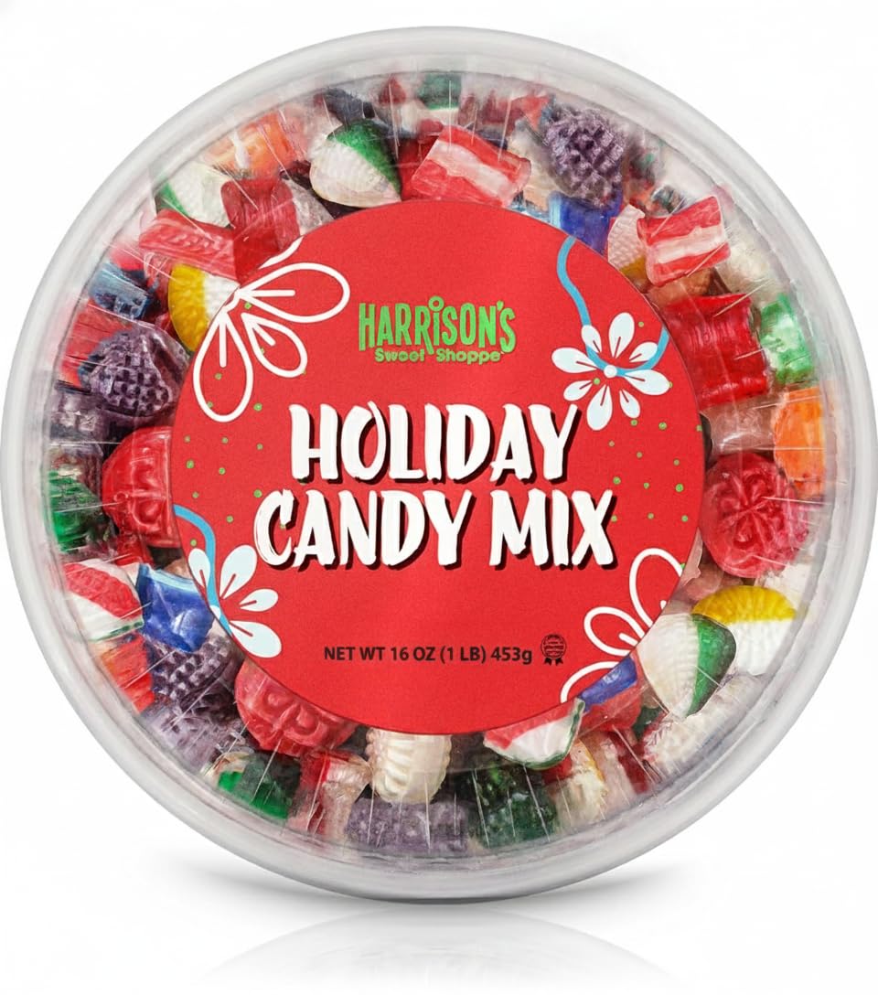 Harrison's assorted hard candy tub with classic flavors for festive sharing