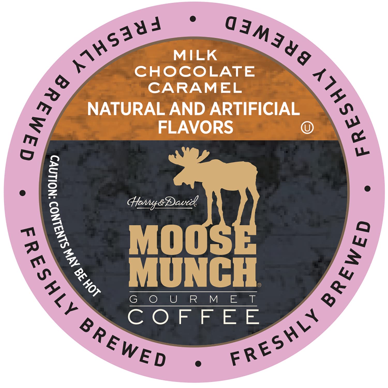 Harry & David Moose Munch coffee cups packaging for gifting.