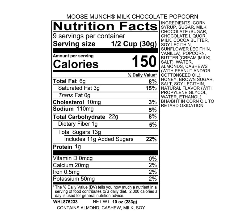 Harry & David Moose Munch Milk Chocolate Popcorn close-up, rich texture ideal for sharing