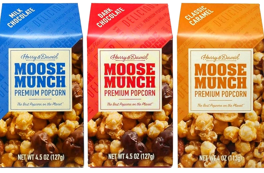 Harry & David premium popcorn 3-flavor variety pack, ideal for gifting
