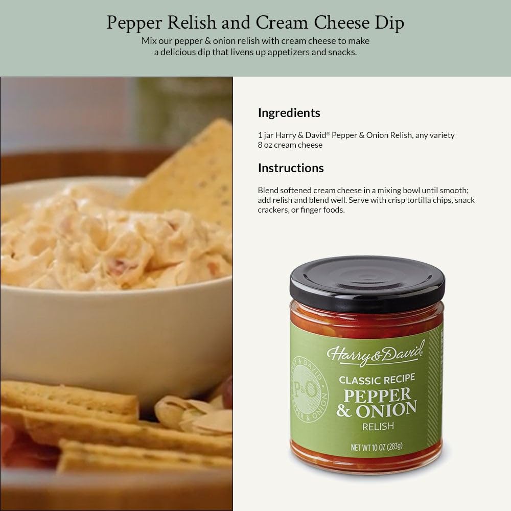 Close-up of jalapeño bits in Harry & David Relish