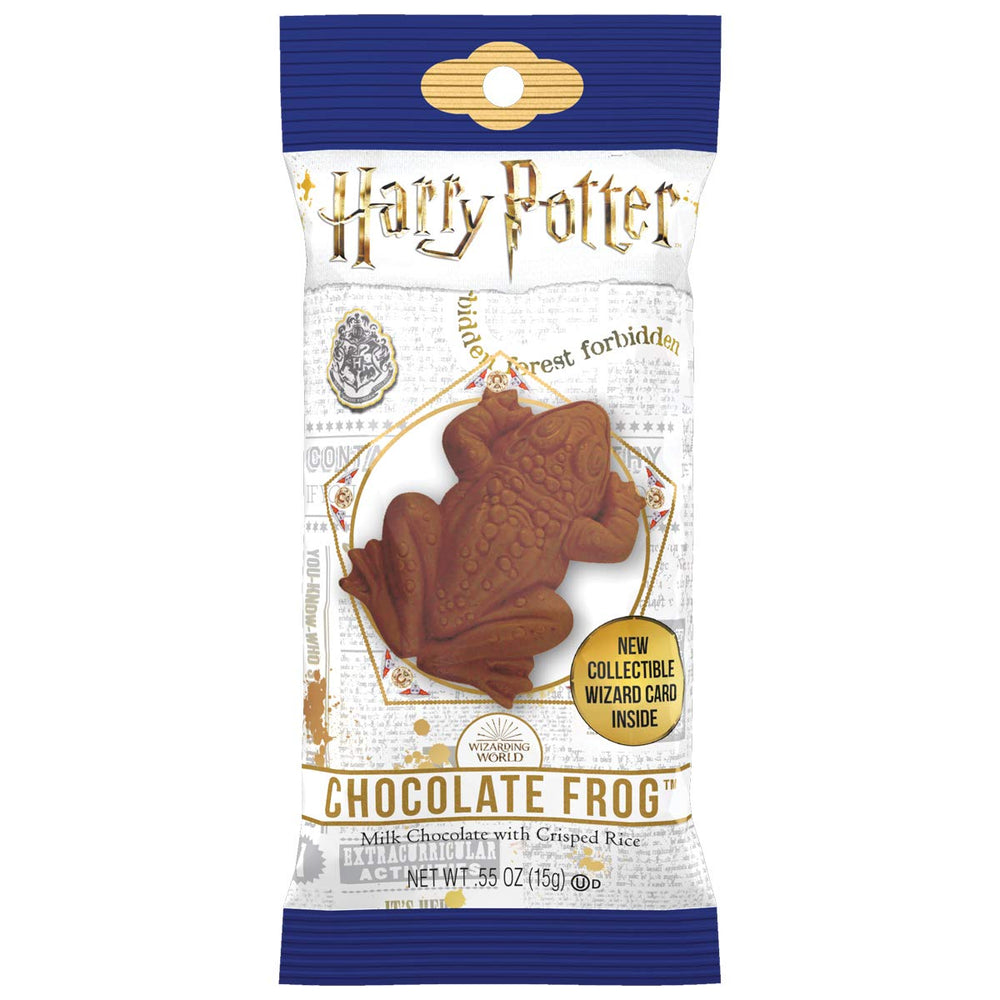Harry Potter Chocolate Frog 2-pack front view with collectible card.