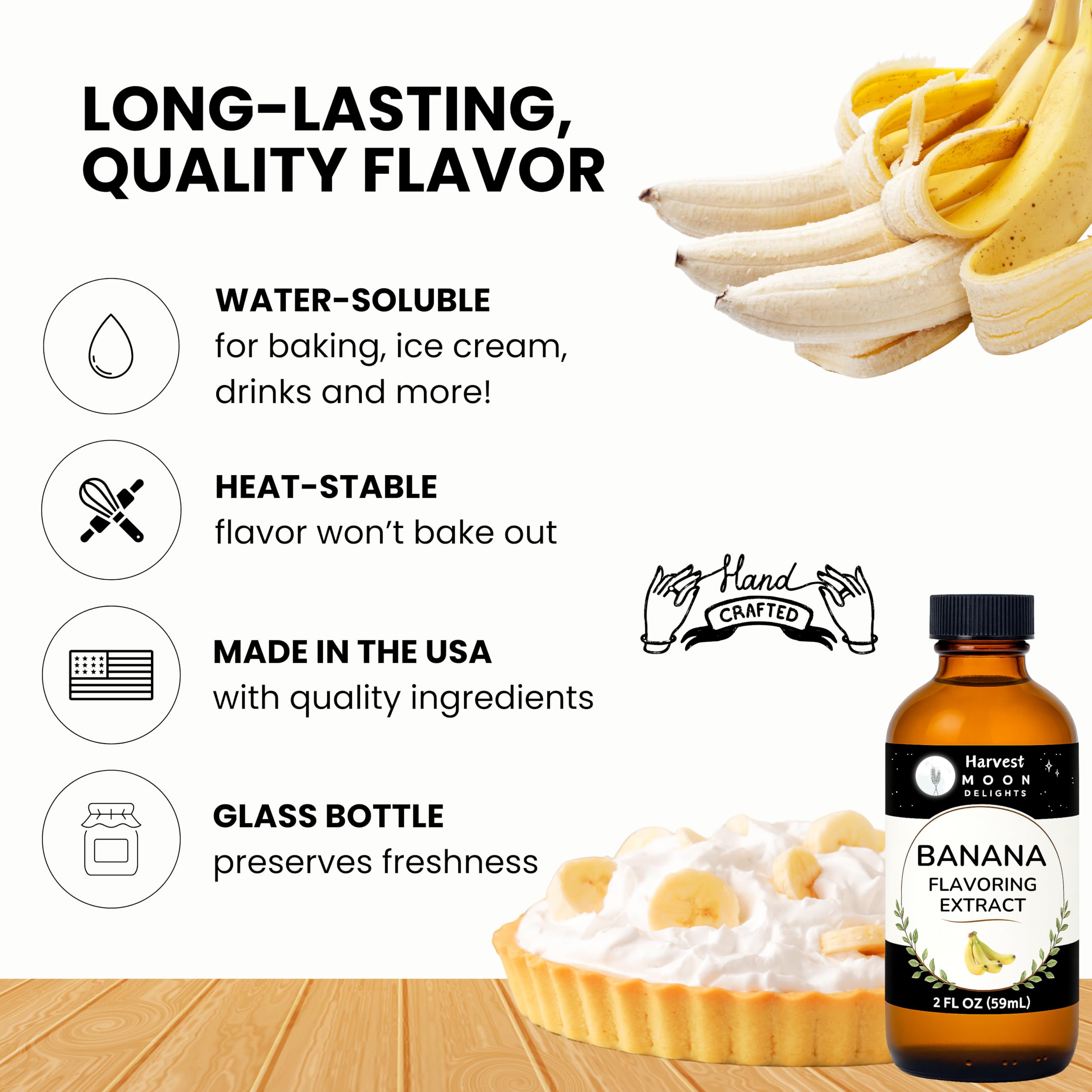 Dropper of Harvest Moon Delights banana extract dripping into a smoothie