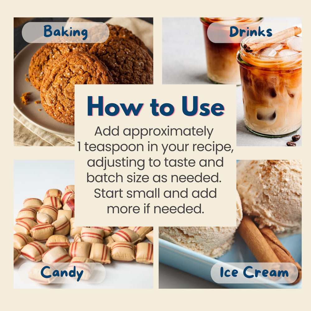 Harvest Moon Delights cinnamon extract glass bottle preserving aroma.