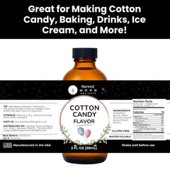 Harvest Moon Delights cotton candy flavoring pour action highlights easy measurement