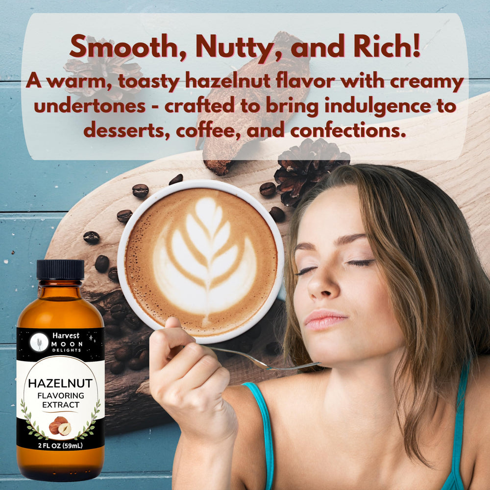 Harvest Moon Delights hazelnut extract cake-frosting delivers silky nutty richness