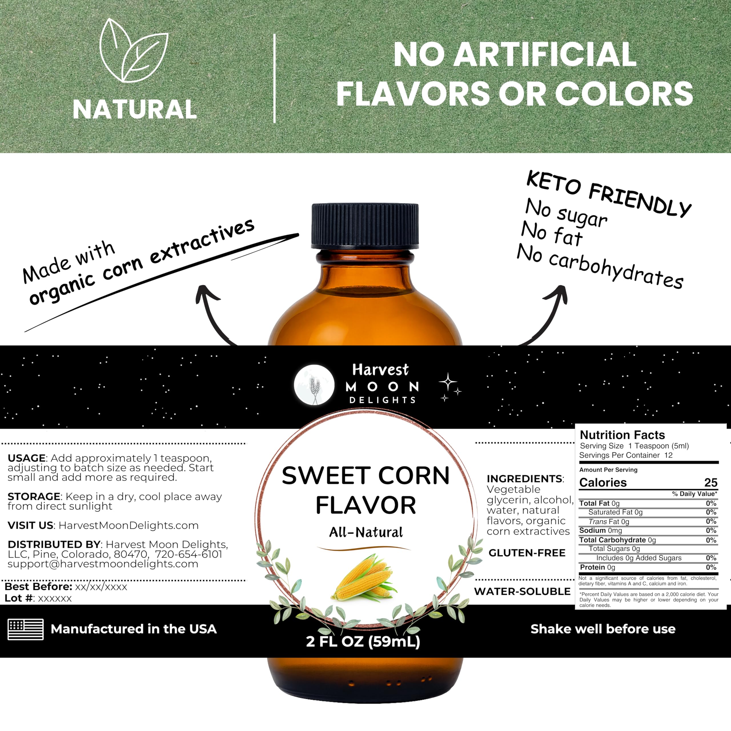 Keto-friendly cornbread application with Harvest Moon Delights flavor