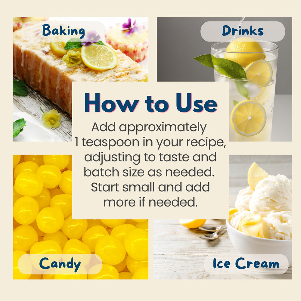 Harvest Moon Delights lemon extract in kitchen setup ready for quick flavor boosts