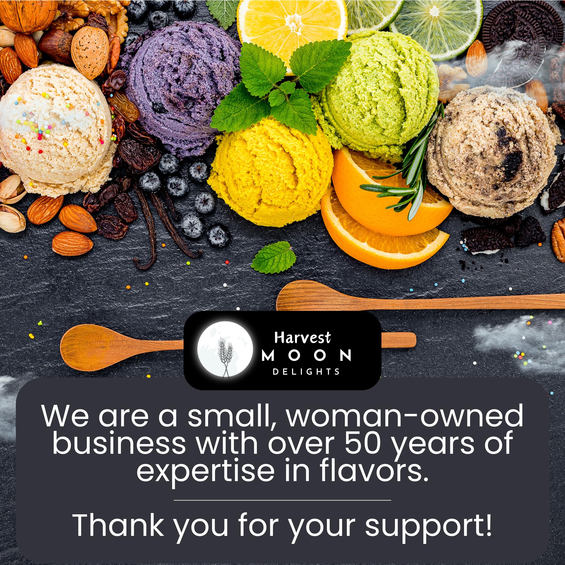 Harvest Moon Delights organic extract closeup highlights preservative-free color-free formula