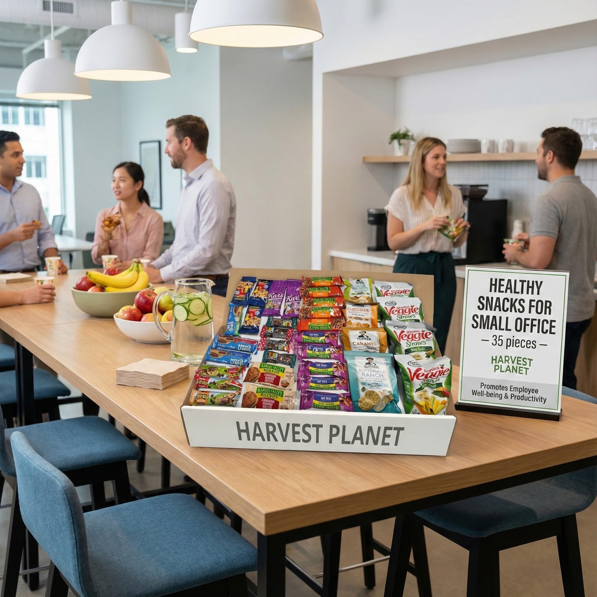 Harvest Planet Healthy Office Snack Box in meeting room for everyday snacking
