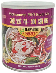 Harvest 2000 Pho Broth Mix can front, ideal for quick, authentic pho at home.
