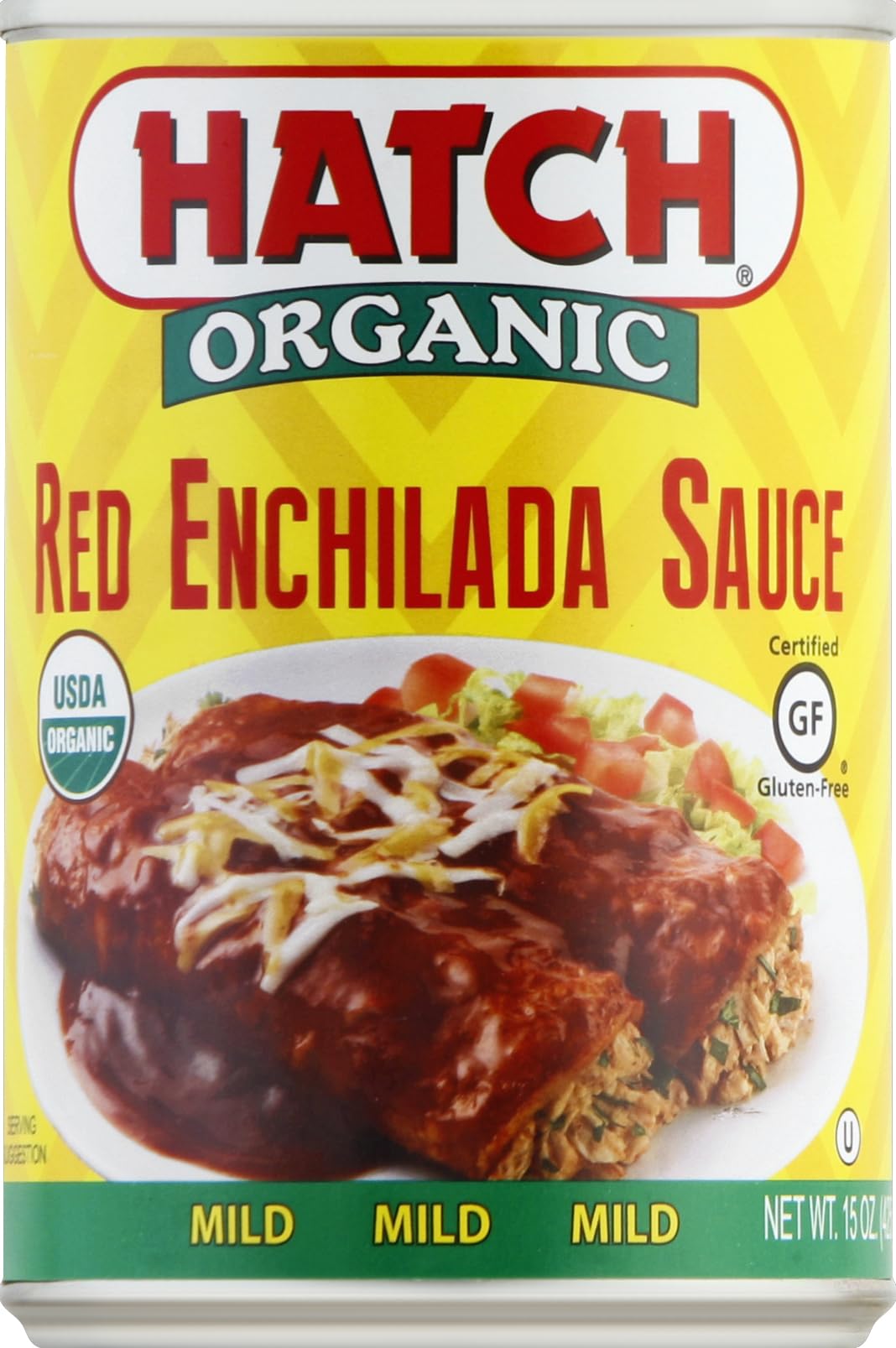 HATCH Enchilada Red Mild Sauce 15 oz for enchiladas and tacos with mild heat.