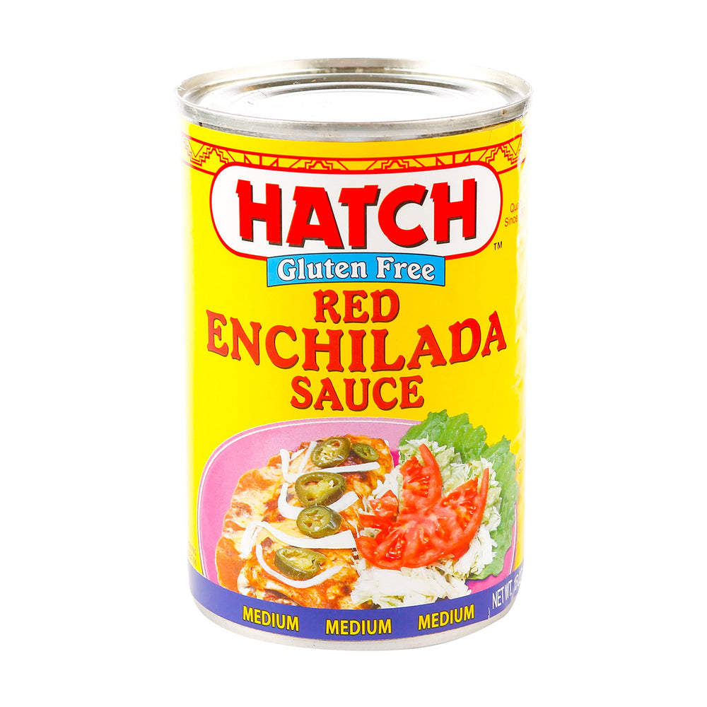 Hatch Farms enchilada sauce bottle with rich red color ready to elevate tacos