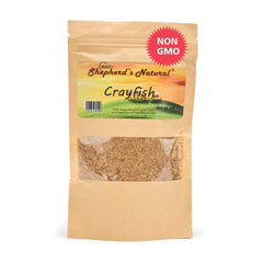 Hatf's Crayfish dried-ground 4oz pack showing versatile seasoning for many dishes.