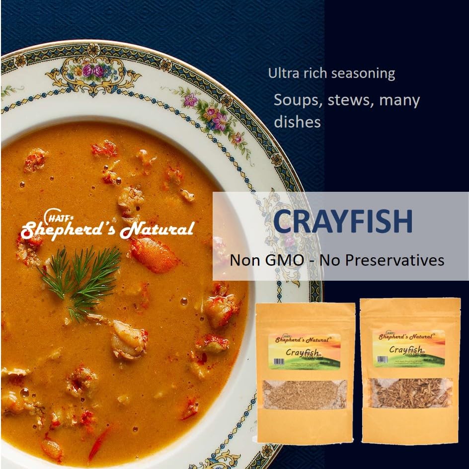 Hatf's Crayfish preservative-free packaging signals high quality and purity.