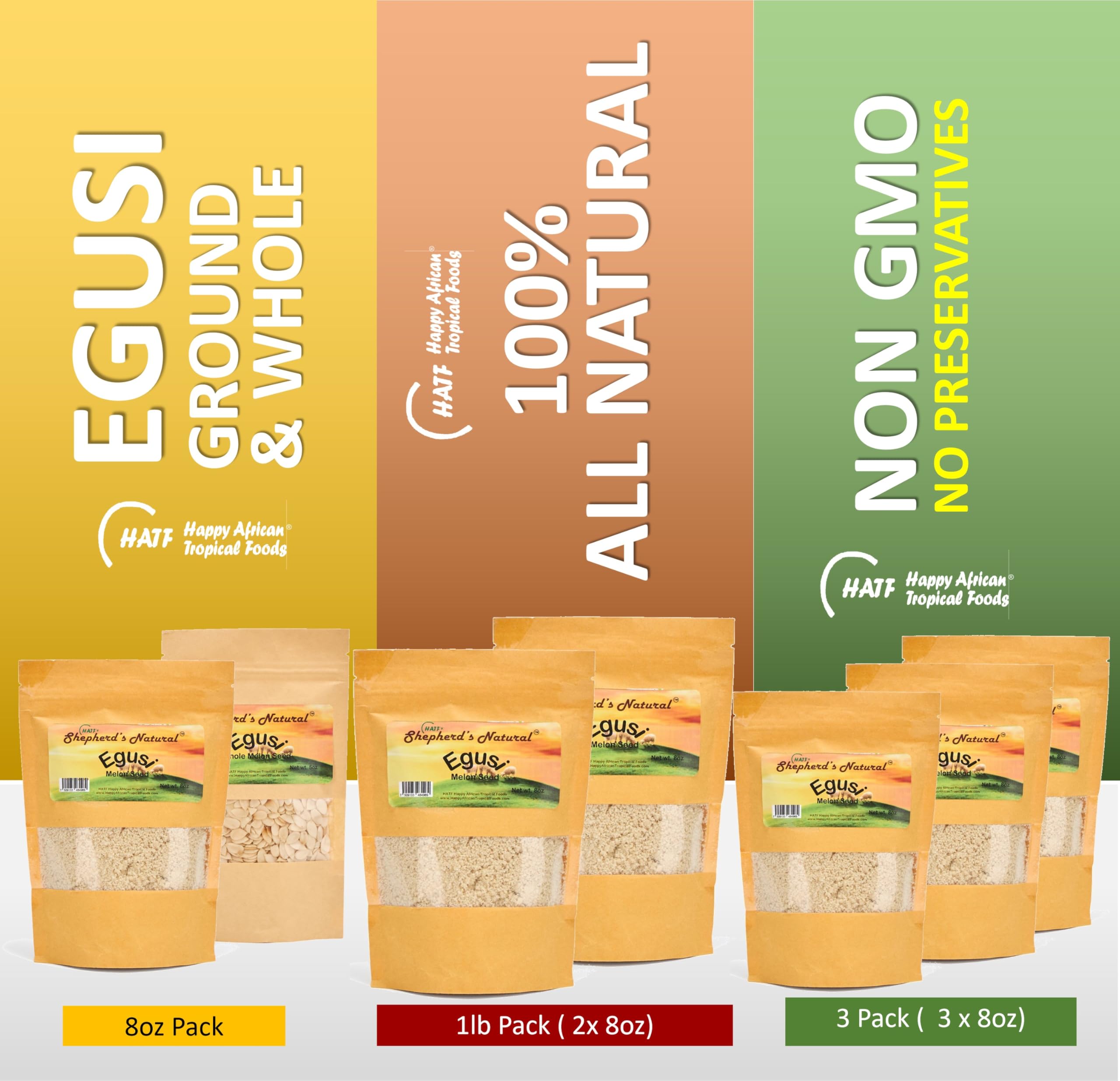 Hatf's Egusi powder provides a creamy thickening base for soups.