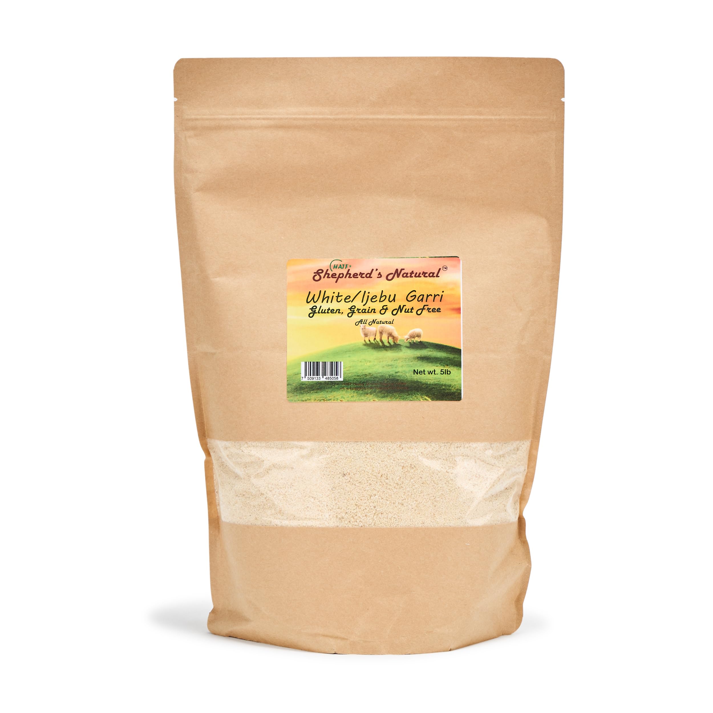 Hatf's garri being soaked in water with added ingredients
