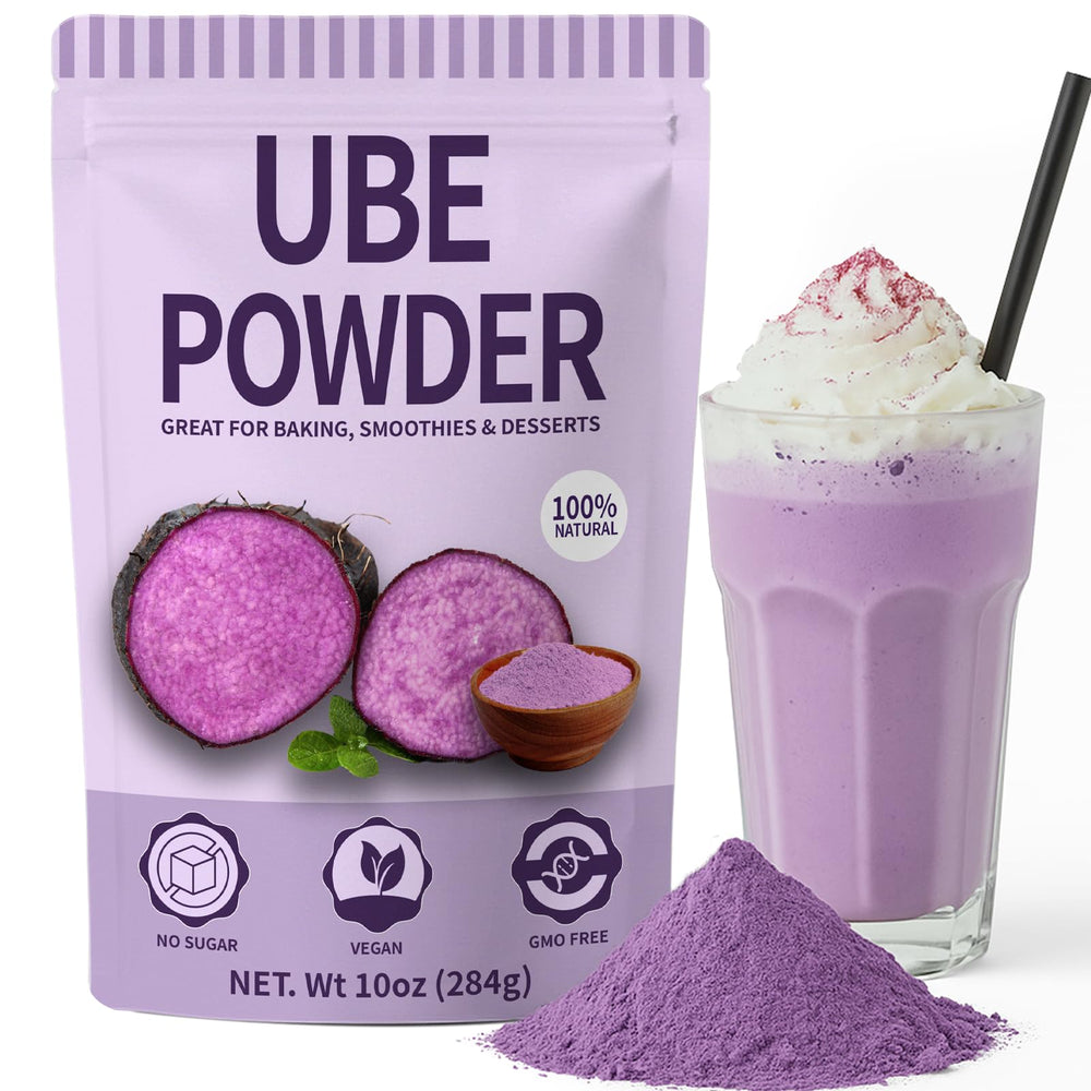 HAVNDRAE 10oz pure ube powder packaging showcases vibrant baking color.