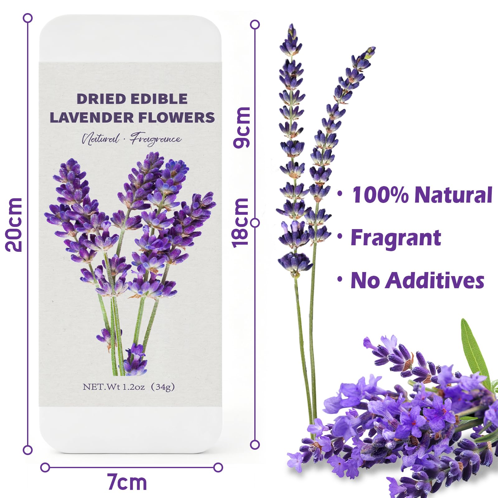 HAVNDRAE lavender sprigs in a gift box, perfect for gifting and hosting.
