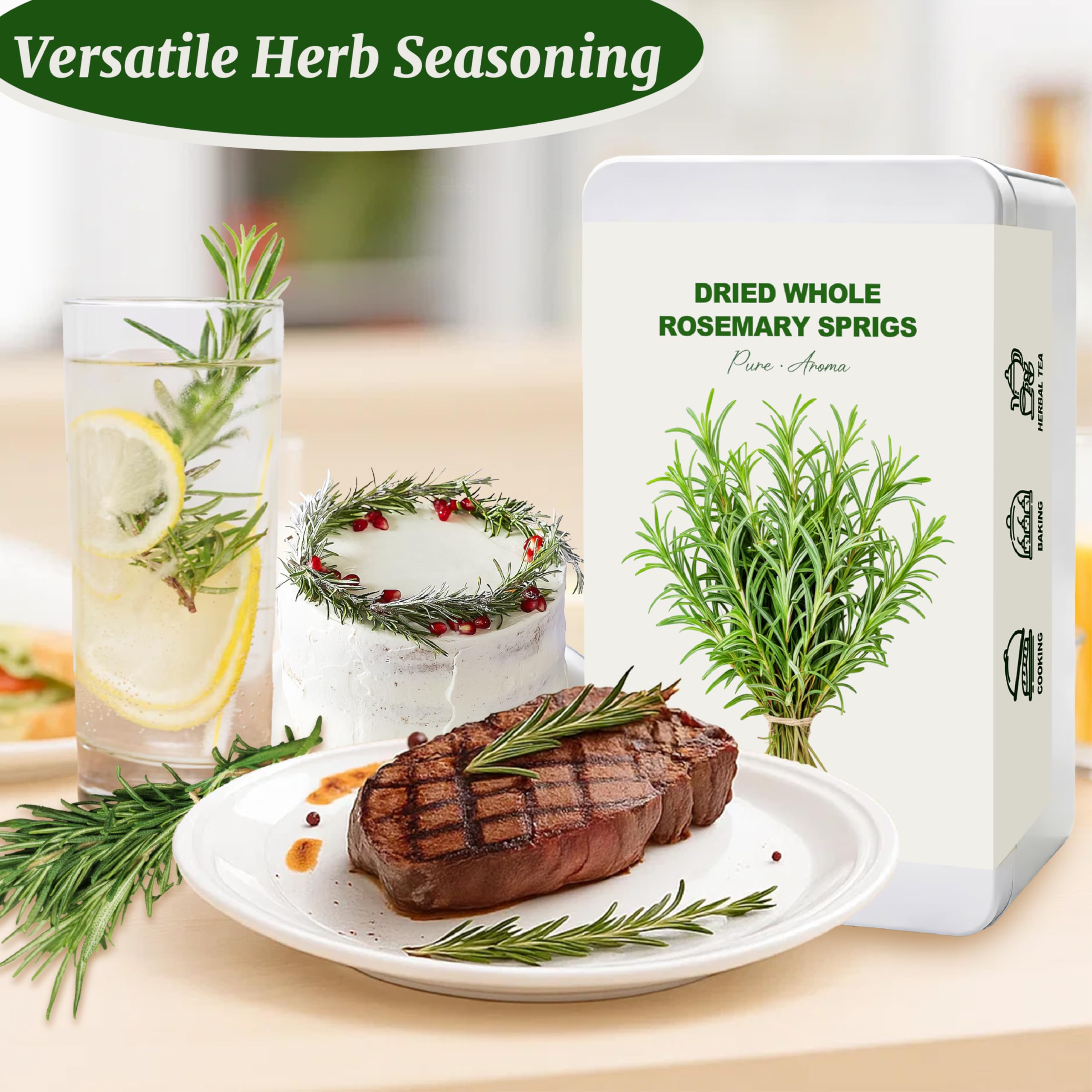 HAVNDRAE 3oz air-dried rosemary preserves aroma for baking and roasting.