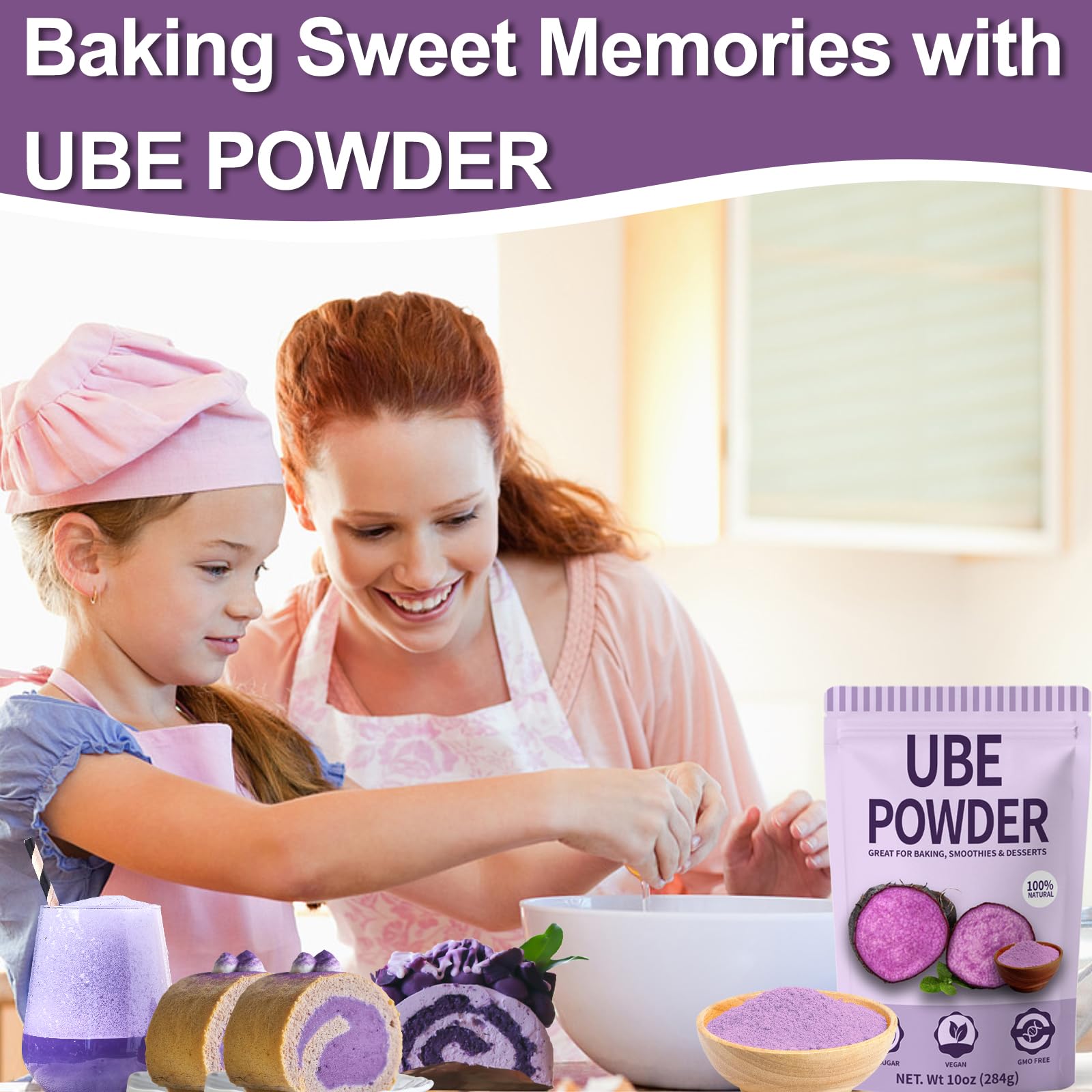 HAVNDRAE ube powder ideal for vegan baking and natural coloring recipes.