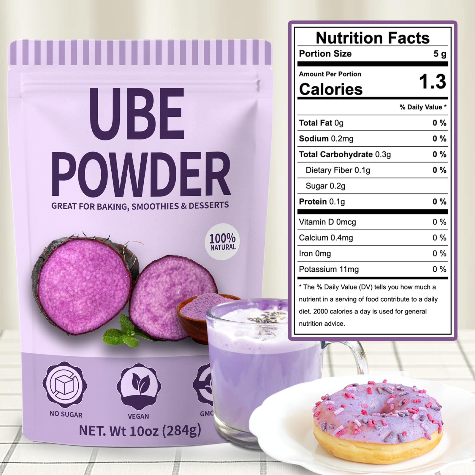 HAVNDRAE ube powder with fine milled texture for silky batters.