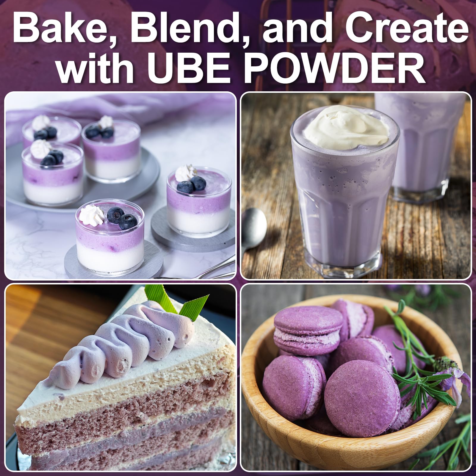HAVNDRAE ube powder blends into smoothies and drinks for color and fiber.