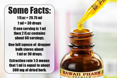 Hawaii Pharm White Pine glycerite label: emphasizes organic sourcing and purity.