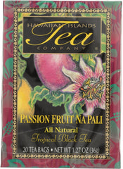 Hawaiian Islands Tea Company Passionfruit Na Pali Tea bags offer bold tropical notes.