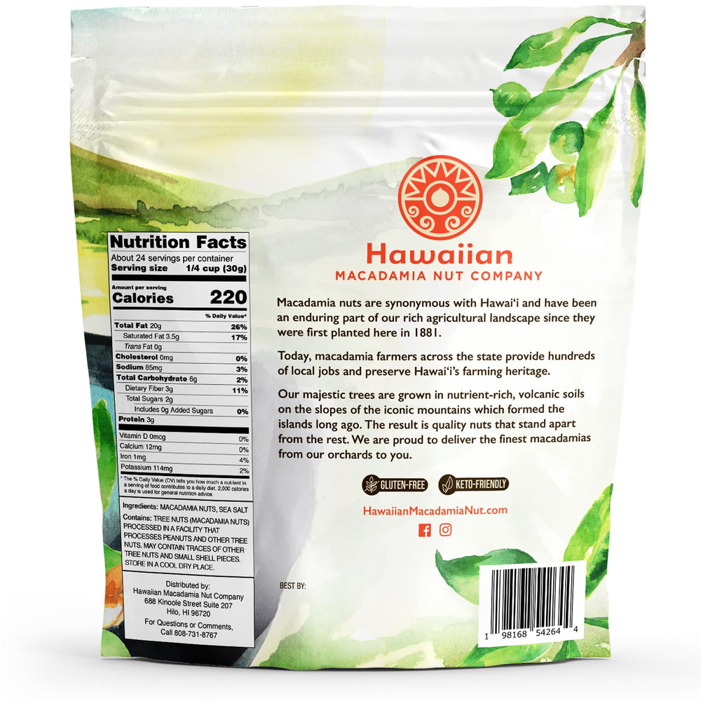 Hawaiian Macadamia Nut Co dry roasted nuts close-up showing buttery texture