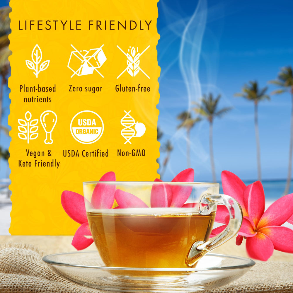 Gift set featuring Hawaiian Natural Lemon Chamomile tea, ideal for gifting.
