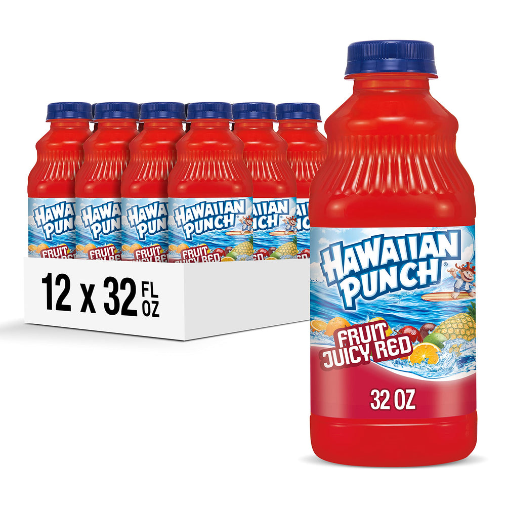 Hawaiian Punch Fruit Juicy Red bottle for kids' lunch boxes.