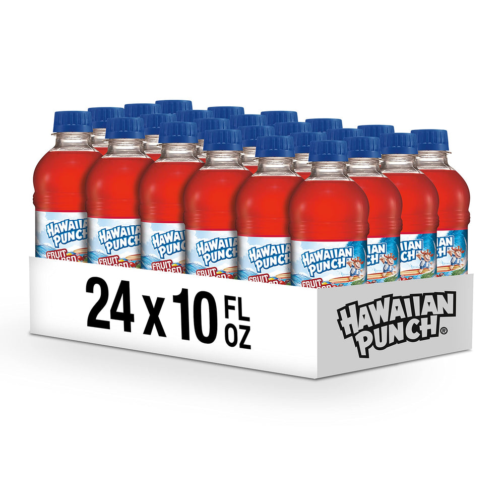 Hawaiian Punch Fruit Juicy Red pour shows tropical flavor in motion