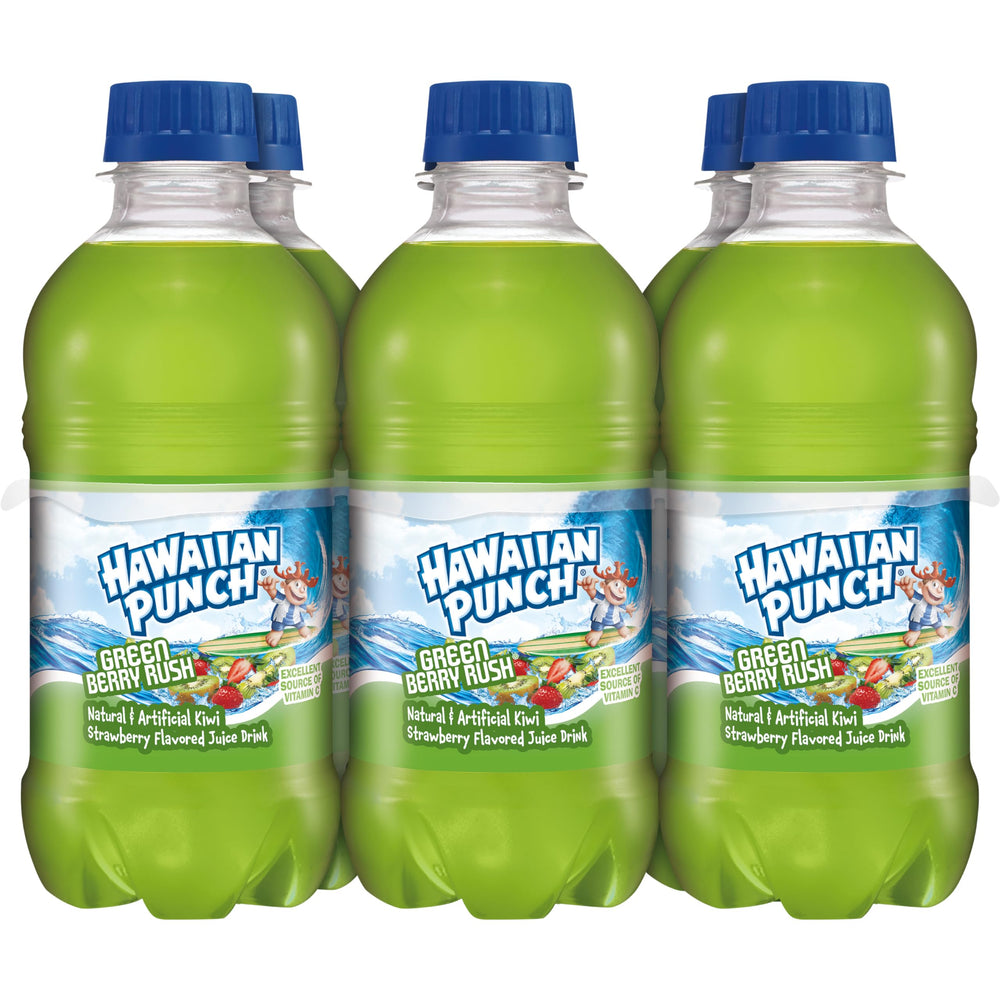 Family enjoying a cold glass of Hawaiian Punch Green Berry Rush outdoors.