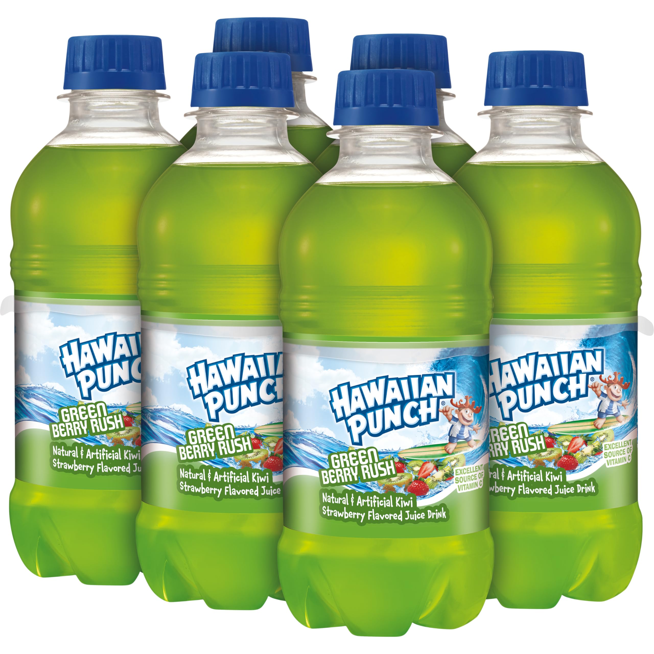 Backpack with Hawaiian Punch Green Berry Rush pack for travel.