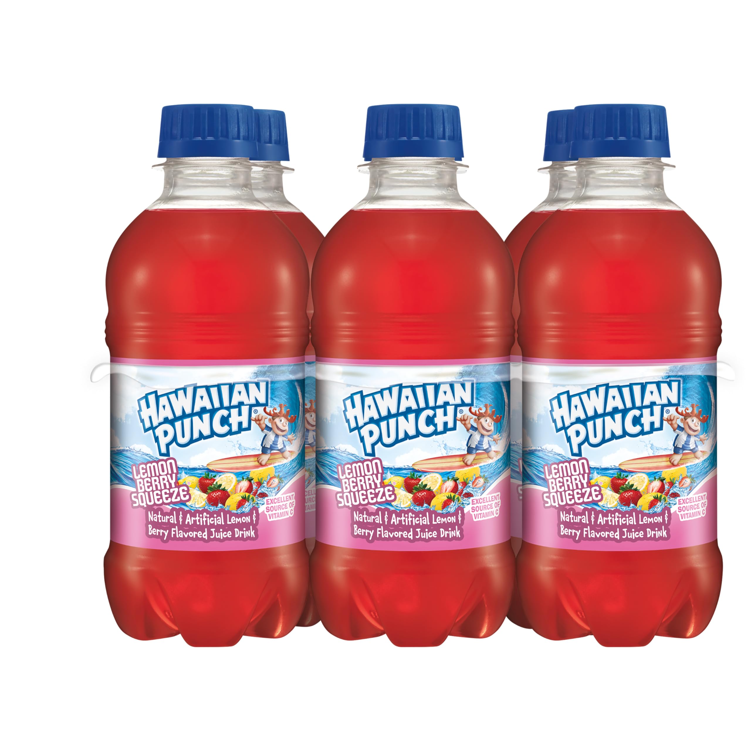 Chilled Hawaiian Punch Lemon Berry Squeeze in a lunch cooler.