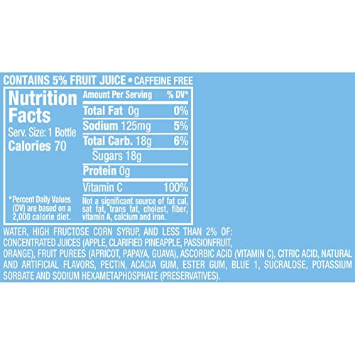Hawaiian Punch Polar Blast gluten-free label close-up for dietary awareness.