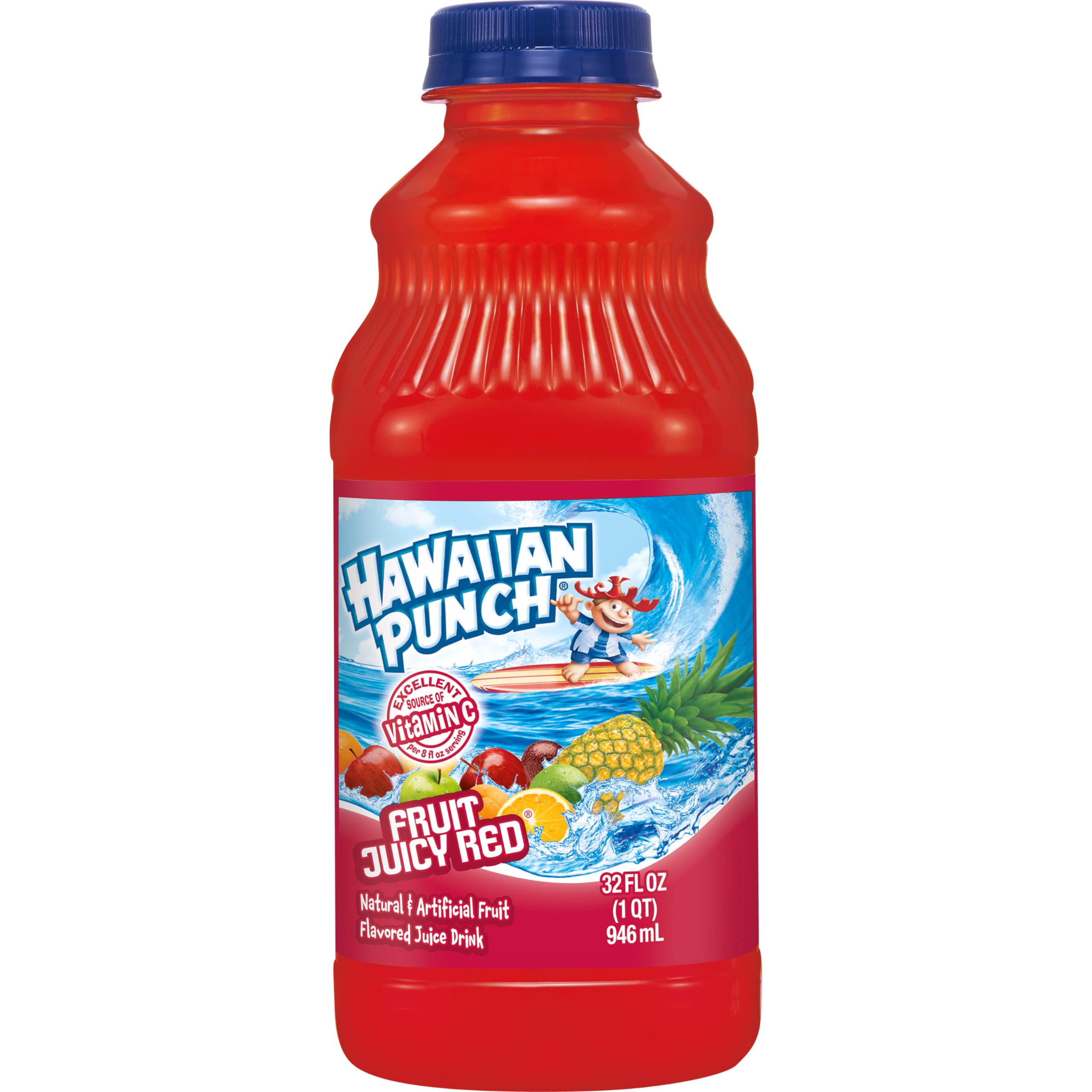 Hawaiian Punch Surfin Strawberry Citrus bottle playful hydration.