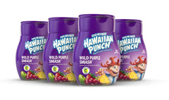 Hawaiian Punch Wild Purple Smash bottle showcases zero-calorie flavor enhancement.