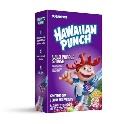 Hawaiian Punch Wild Purple Smash glass-with-fizz captures a vibrant, refreshing drink.