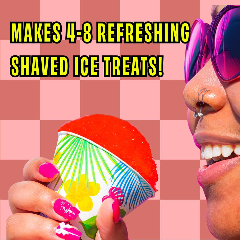 Hawaiian Shaved Ice Cherry Syrup label with ingredients and allergen info.