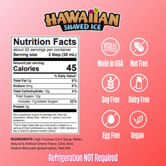 Hawaiian Shaved Ice Cherry Syrup pour demonstrates mess-free dispensing.