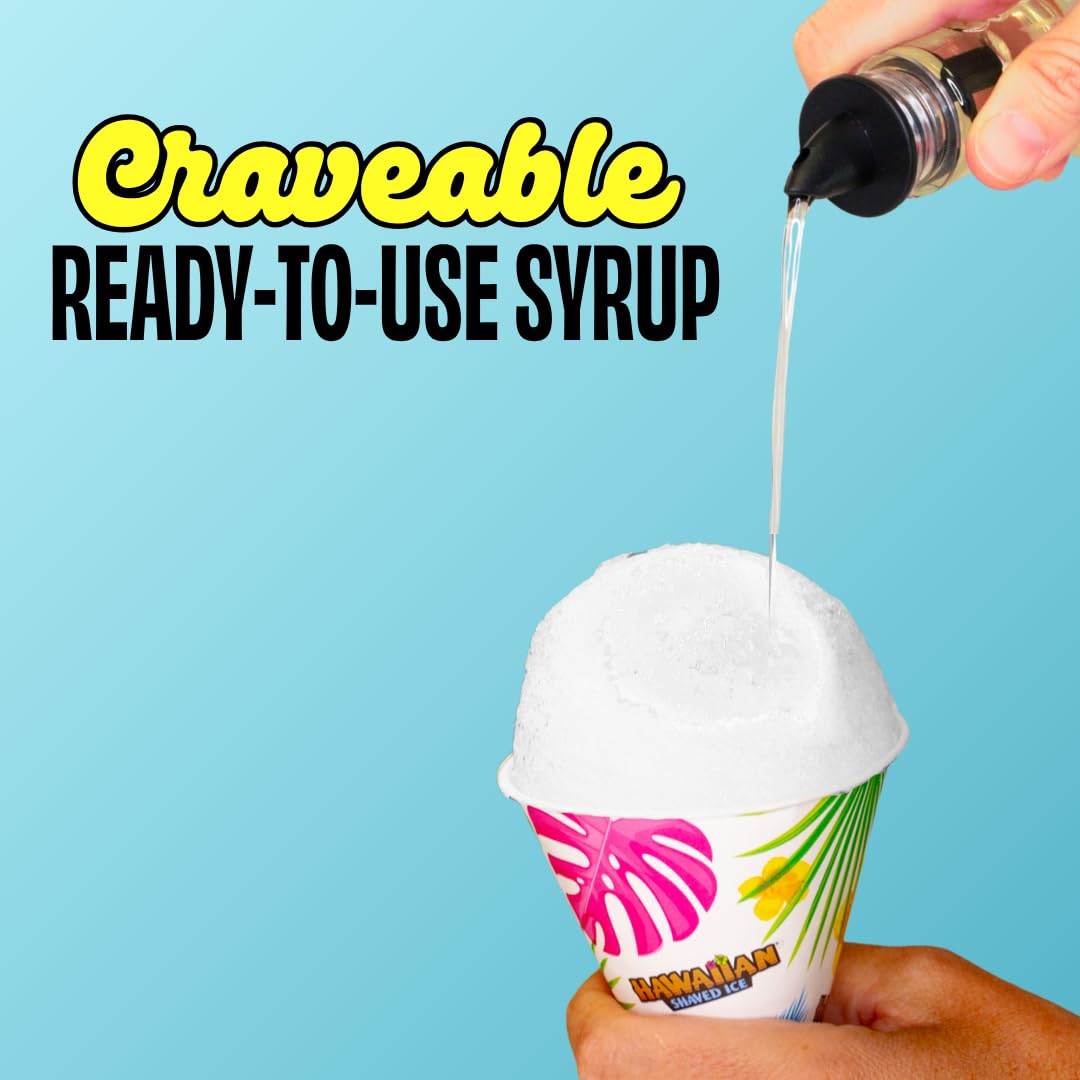 Hawaiian Shaved Ice Coconut Syrup shines in party setups with crowd-friendly flavor.