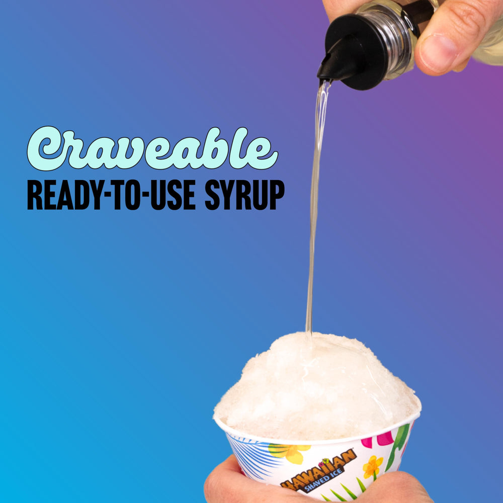 Hawaiian Shaved Ice NC manufacturing facility label signaling quality bottling origin.