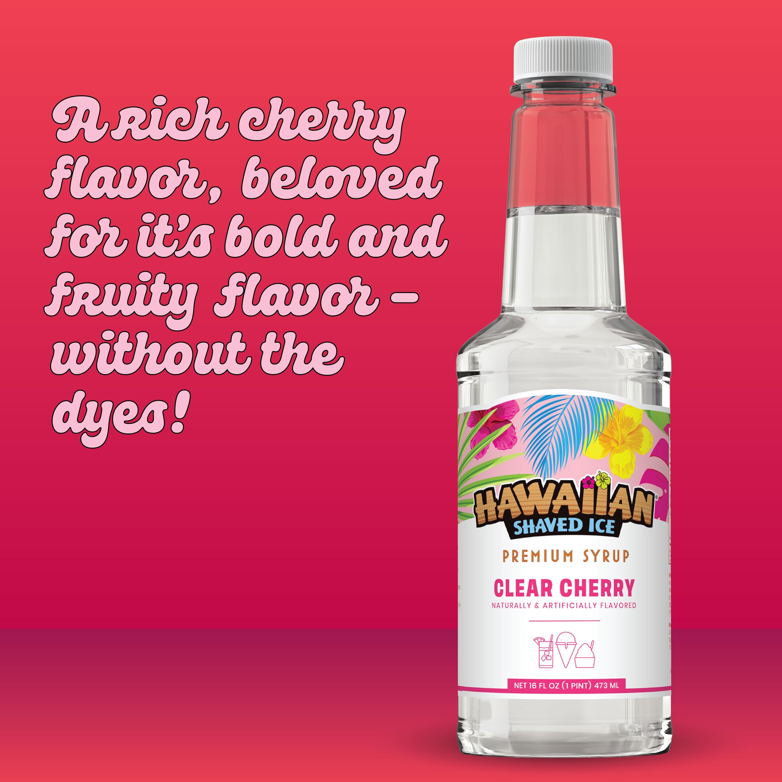 Nut-free Hawaiian Shaved Ice syrup label for allergy-conscious use
