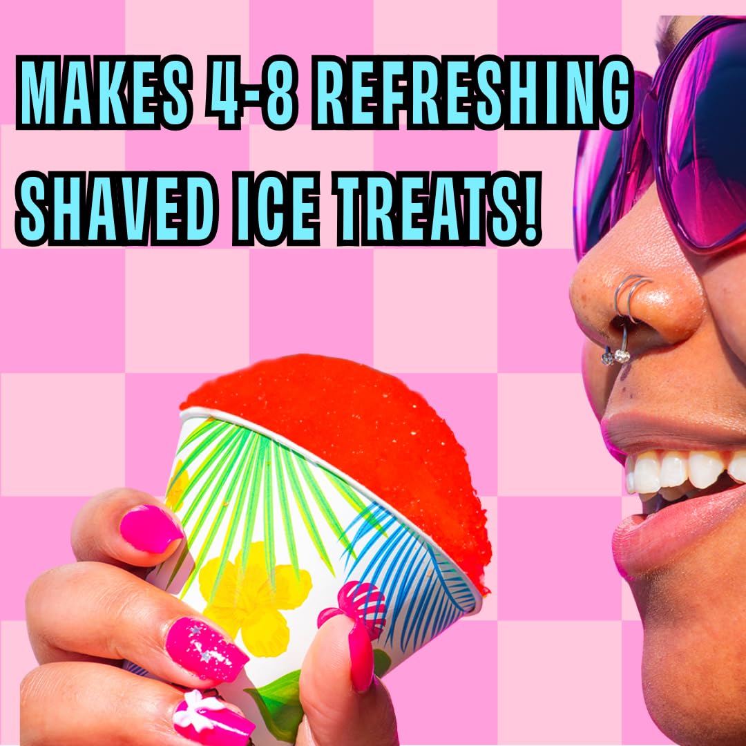 Hawaiian Shaved Ice Pink Bubble Gum bottle label for easy identification